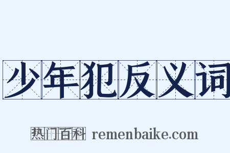 少年犯反义词是什么意思的图片